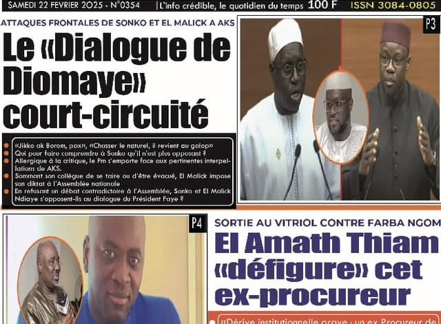 decouvrez-les-unes-des-journaux-senegalais-du-samedi-22-fevrier-2025